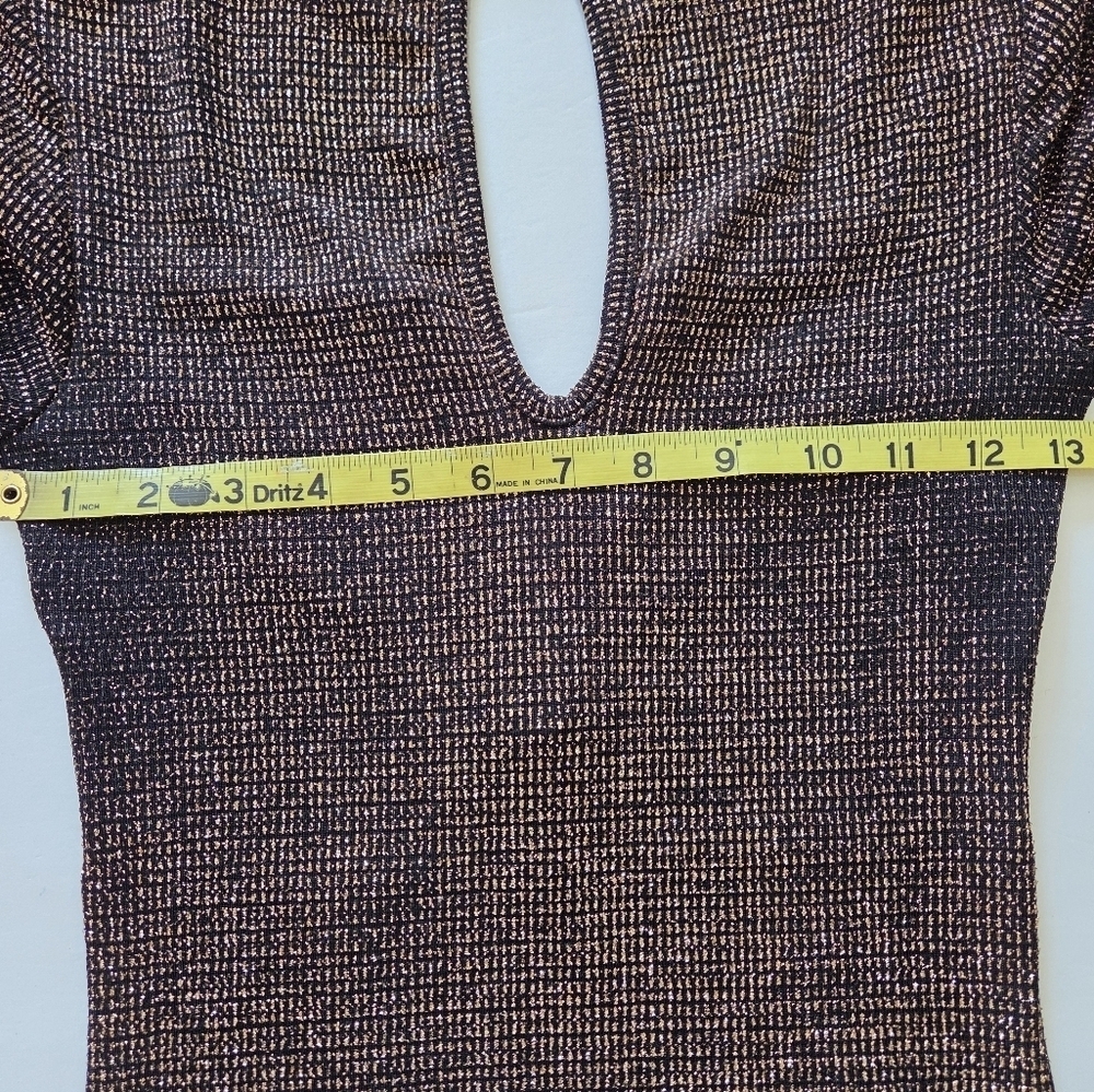 Privy Black and Gold Shimmering Mini Dress - Picture 5 of 10